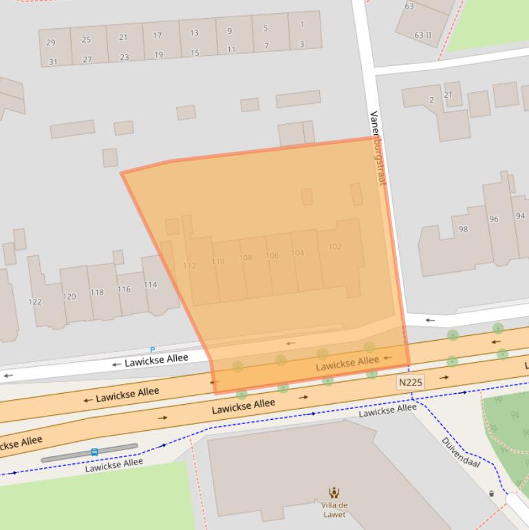 Kaart van postcodegebied 6707AN.