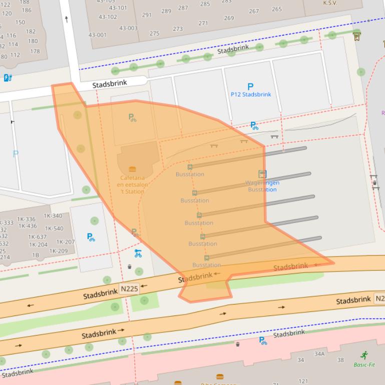 Kaart van postcodegebied 6707AV.