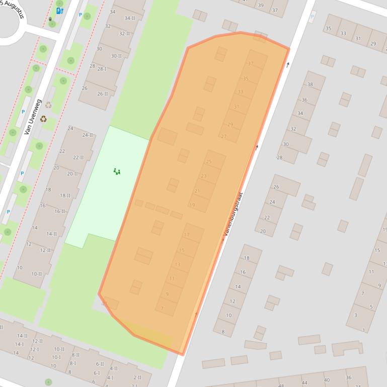 Kaart van postcodegebied 6707CC.