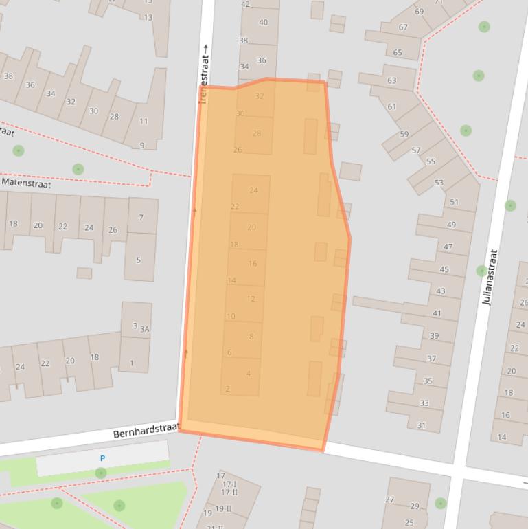 Kaart van postcodegebied 6707CV.