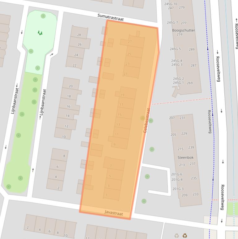 Kaart van postcodegebied 6707ED.