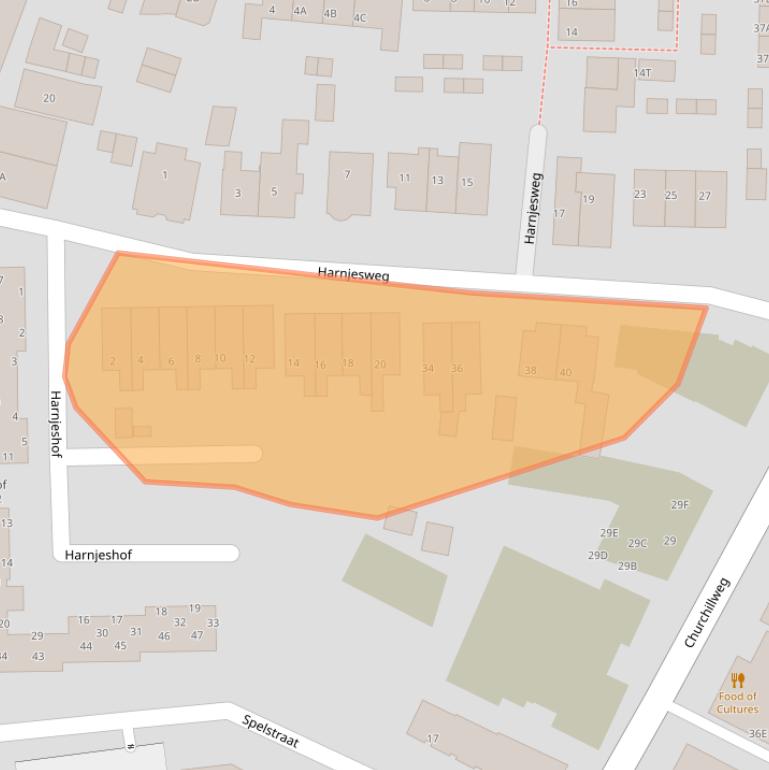 Kaart van postcodegebied 6707EV.