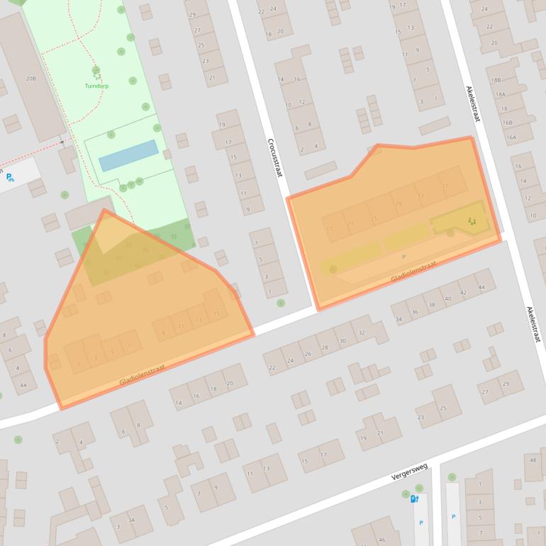 Kaart van postcodegebied 6707HV.
