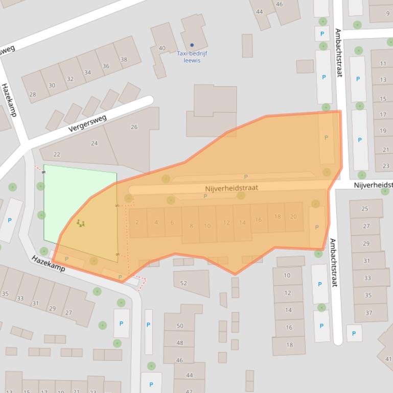 Kaart van postcodegebied 6707JG.