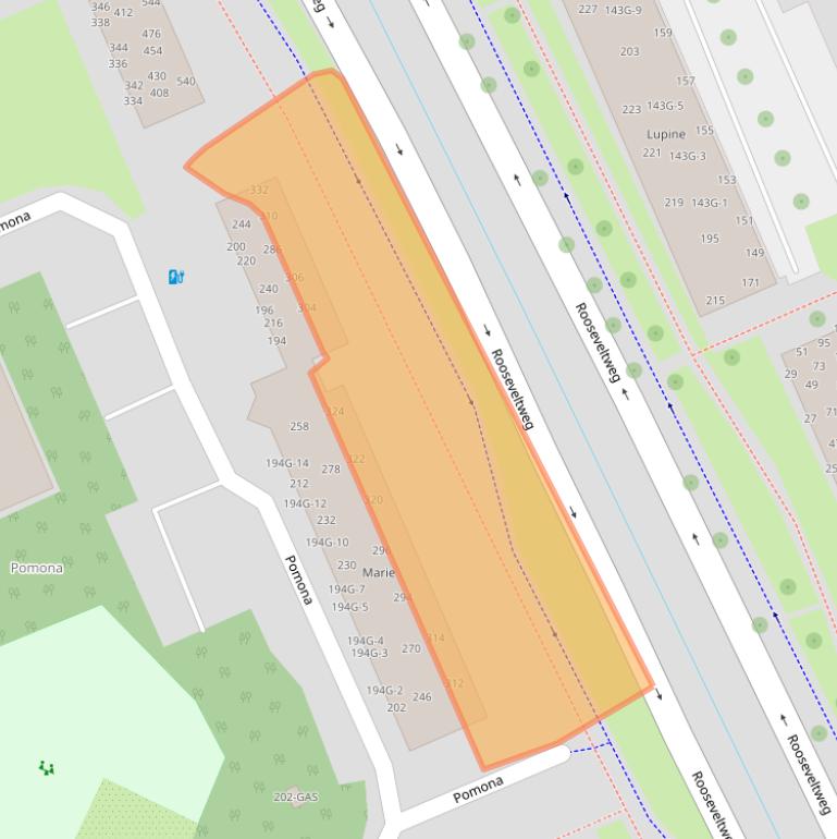 Kaart van postcodegebied 6708CL.