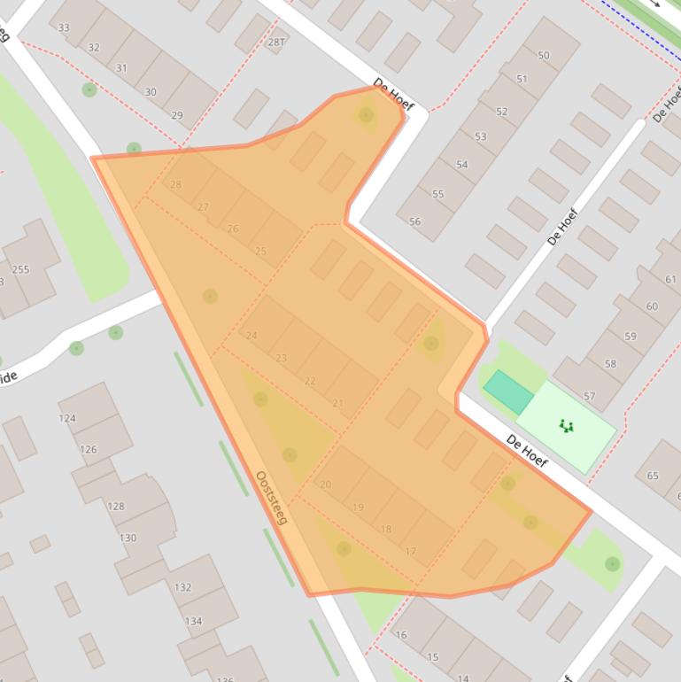 Kaart van postcodegebied 6708DB.