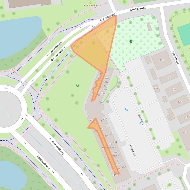 Kaart van postcodegebied 6708DW.