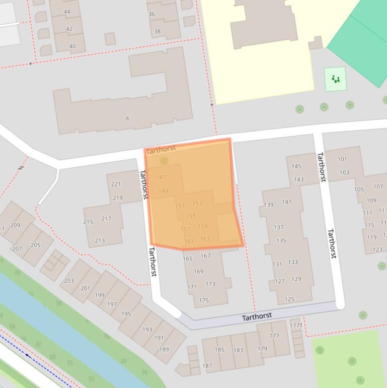 Kaart van postcodegebied 6708HH.