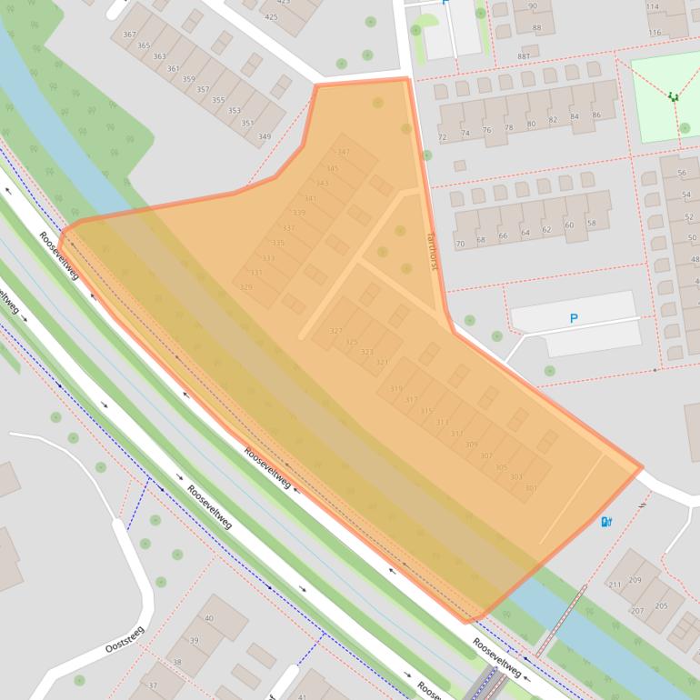 Kaart van postcodegebied 6708HL.