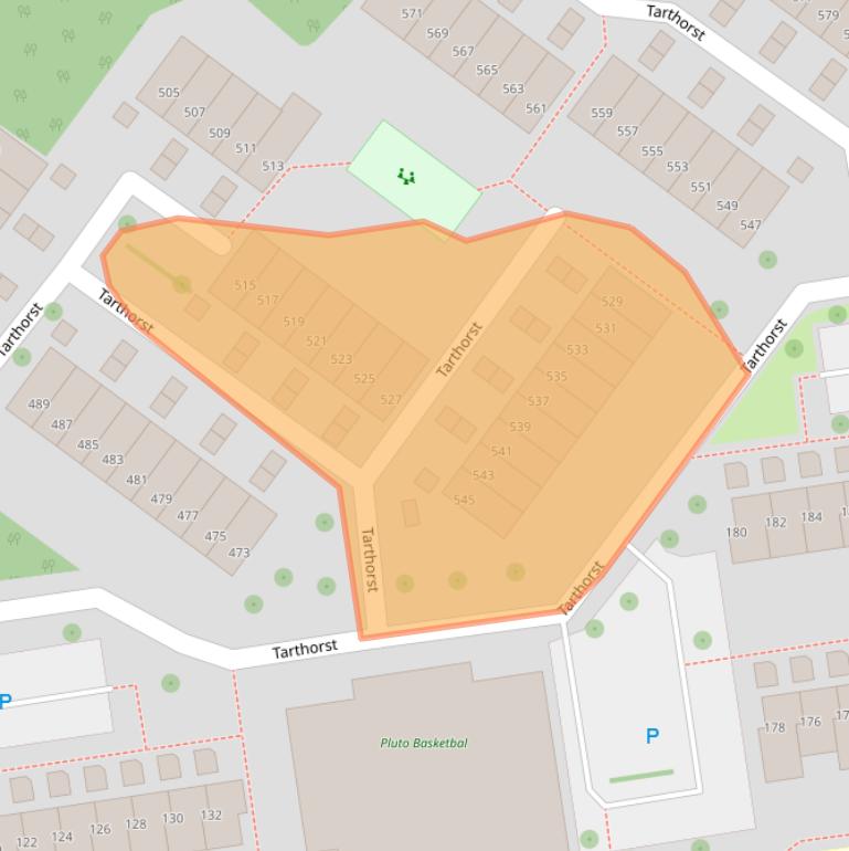 Kaart van postcodegebied 6708HS.