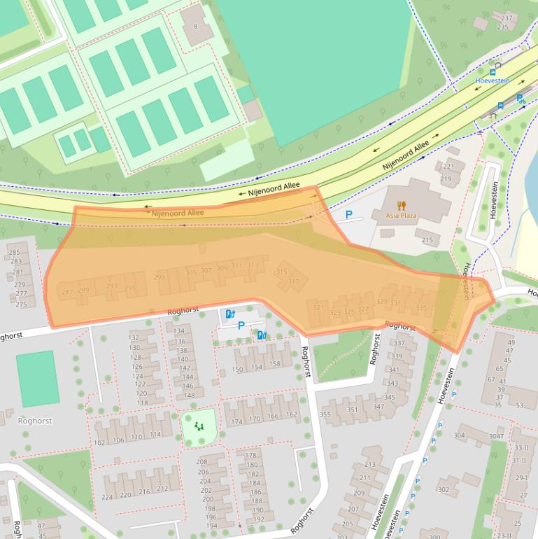 Kaart van postcodegebied 6708KW.