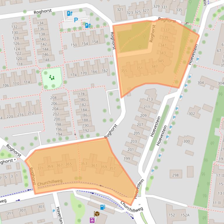 Kaart van postcodegebied 6708KX.