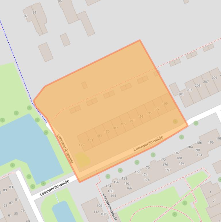 Kaart van postcodegebied 6708LH.