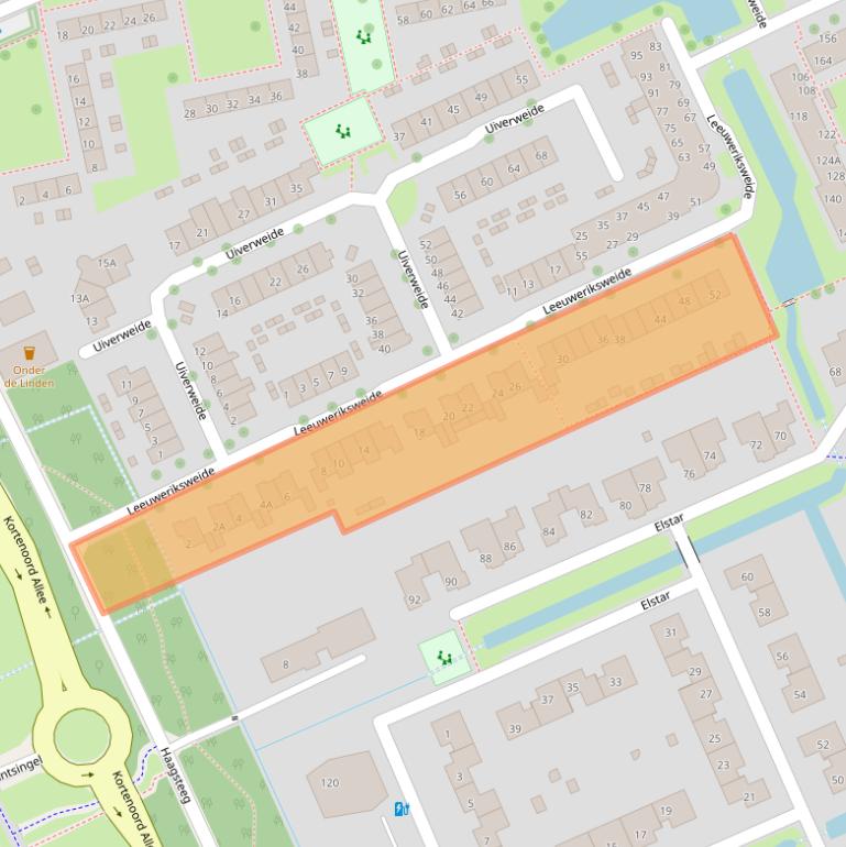 Kaart van postcodegebied 6708LK.