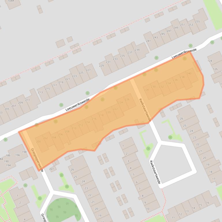 Kaart van postcodegebied 6708LP.