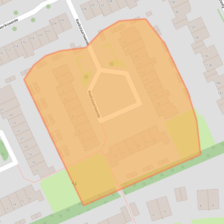 Kaart van postcodegebied 6708LS.