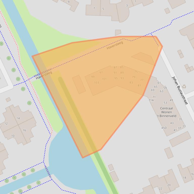 Kaart van postcodegebied 6708NS.