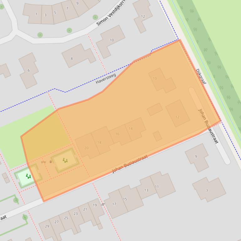 Kaart van postcodegebied 6708NT.