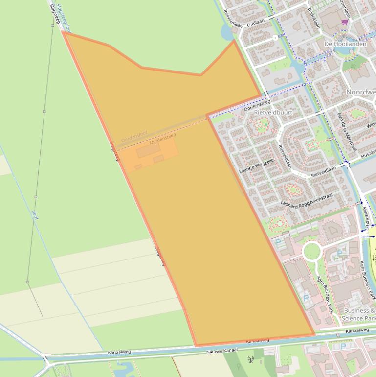 Kaart van postcodegebied 6708PX.