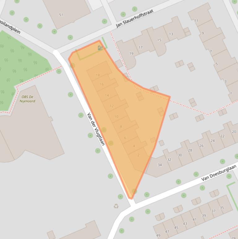 Kaart van postcodegebied 6708RK.