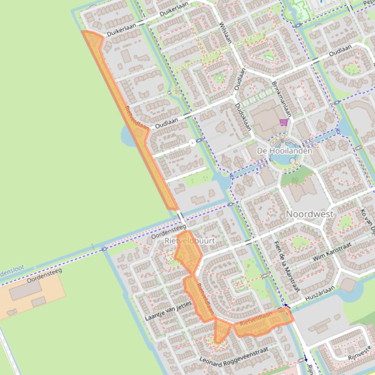 Kaart van postcodegebied 6708SN.