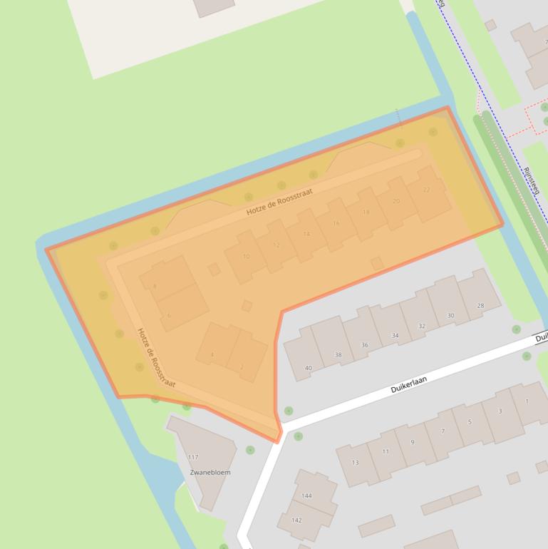 Kaart van postcodegebied 6708TT.