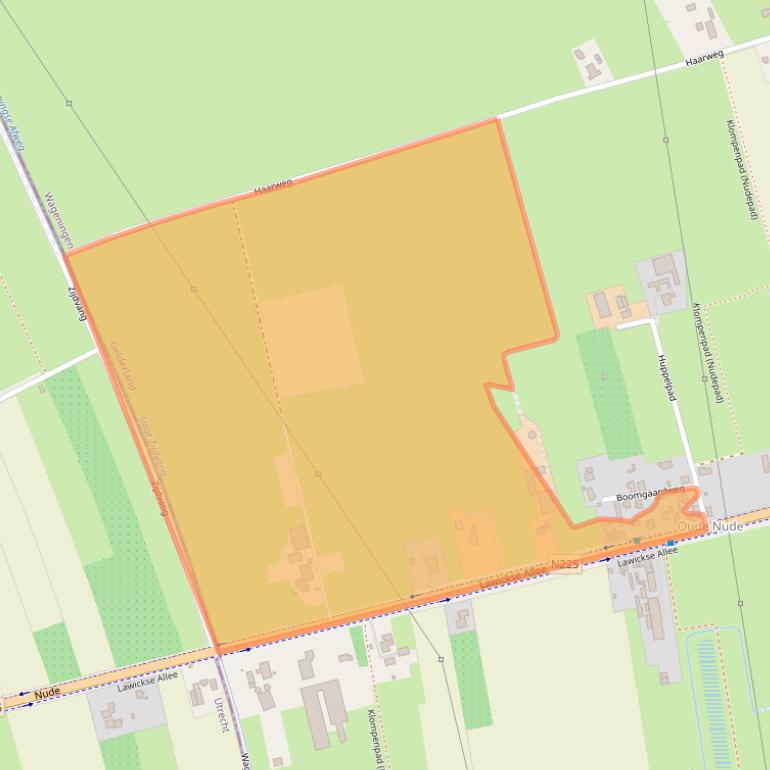 Kaart van postcodegebied 6709DC.