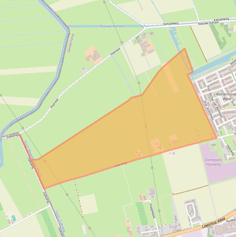 Kaart van postcodegebied 6709PK.