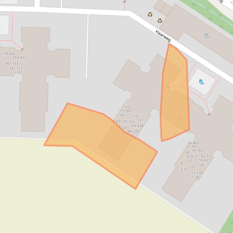 Kaart van postcodegebied 6709PP.