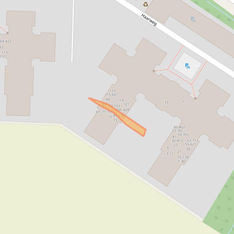 Kaart van postcodegebied 6709PS.