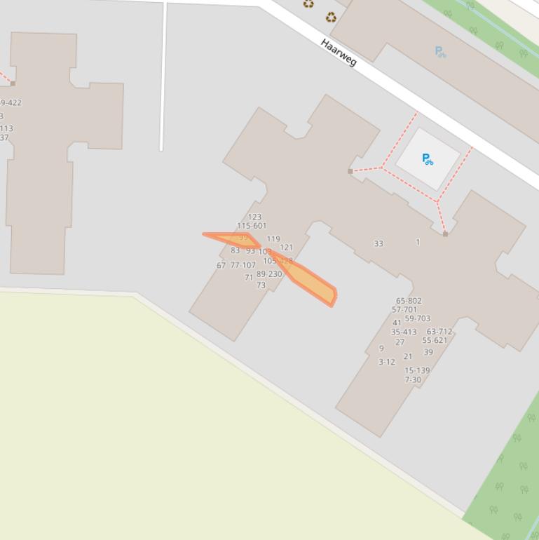 Kaart van postcodegebied 6709PV.