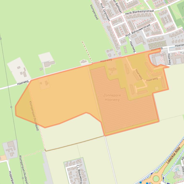 Kaart van postcodegebied 6709RZ.
