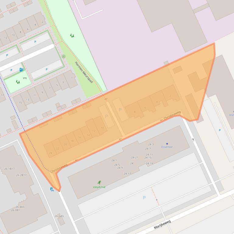 Kaart van postcodegebied 6709SE.