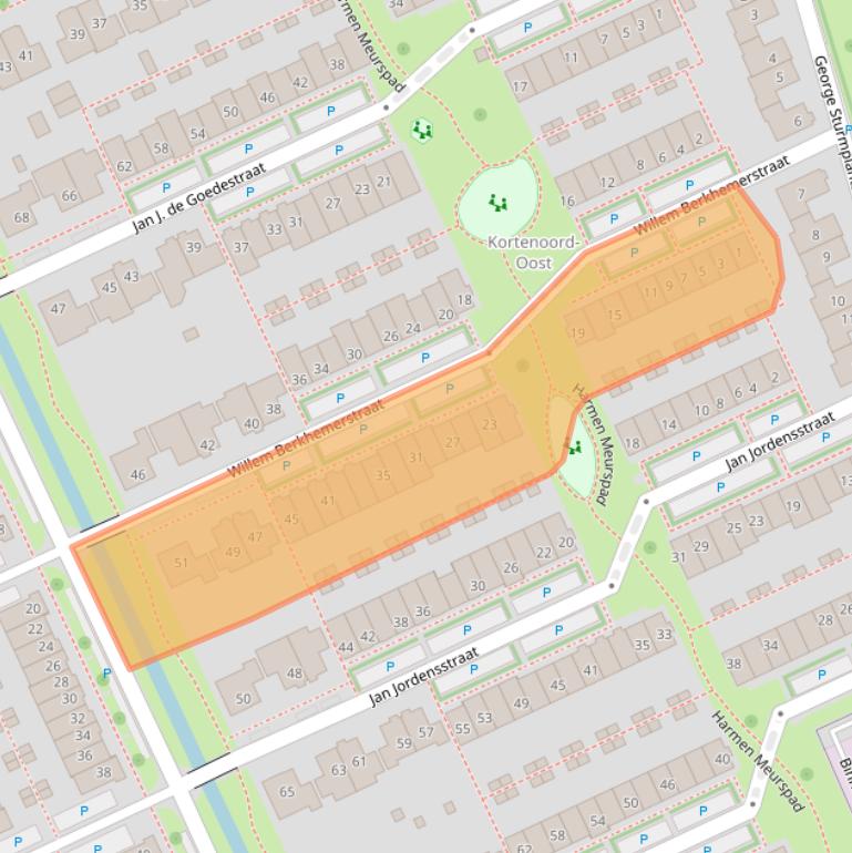 Kaart van postcodegebied 6709TG.