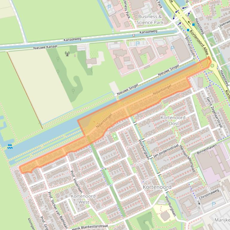 Kaart van postcodegebied 6709TR.