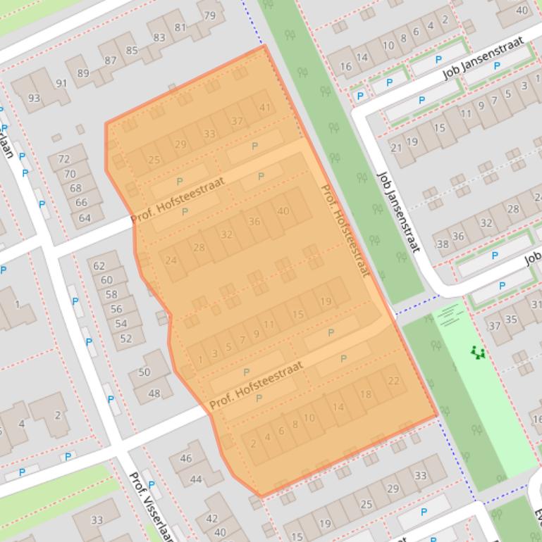 Kaart van postcodegebied 6709VR.