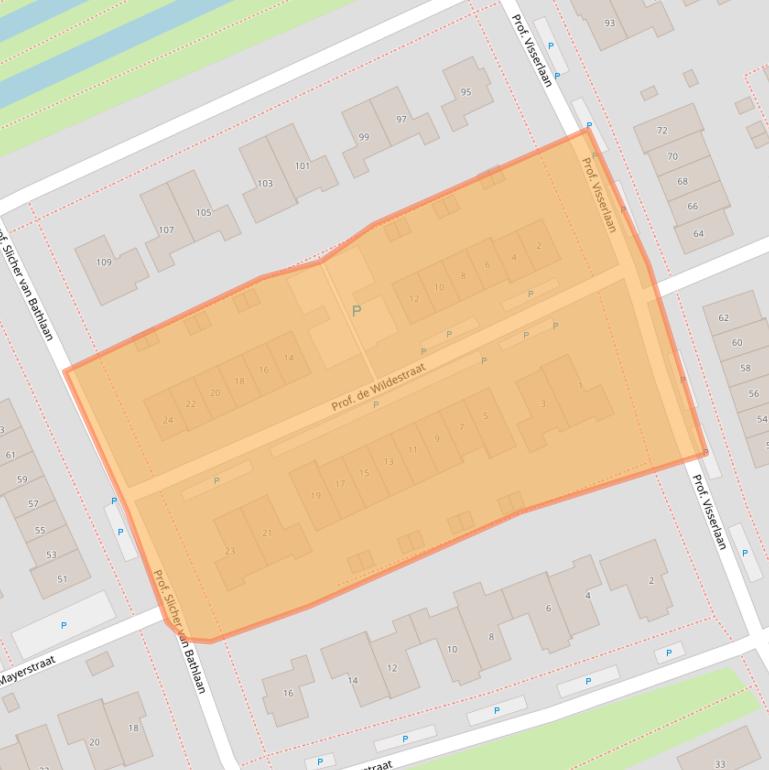 Kaart van postcodegebied 6709VS.