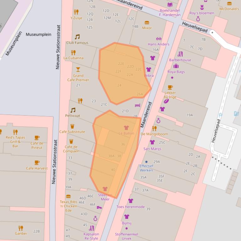 Kaart van postcodegebied 6711AD.