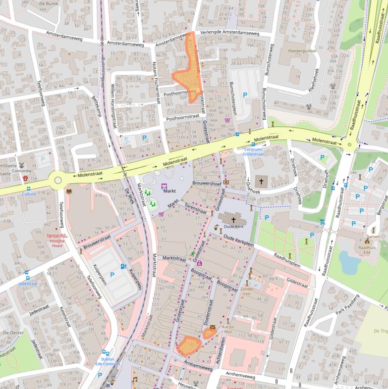 Kaart van postcodegebied 6711AL.