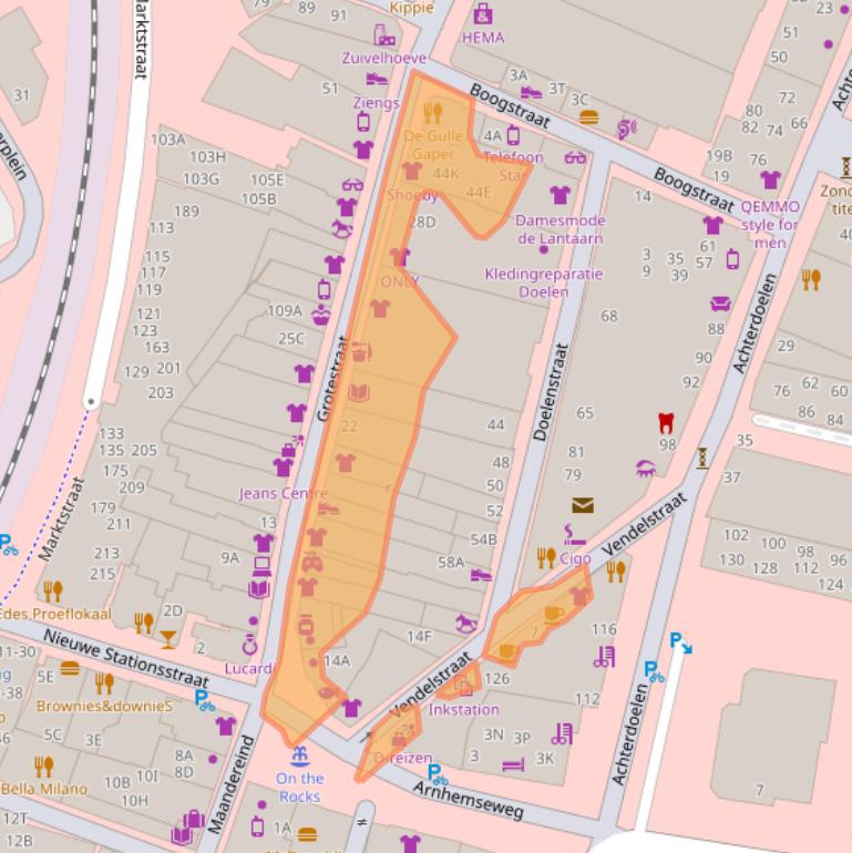 Kaart van postcodegebied 6711AM.