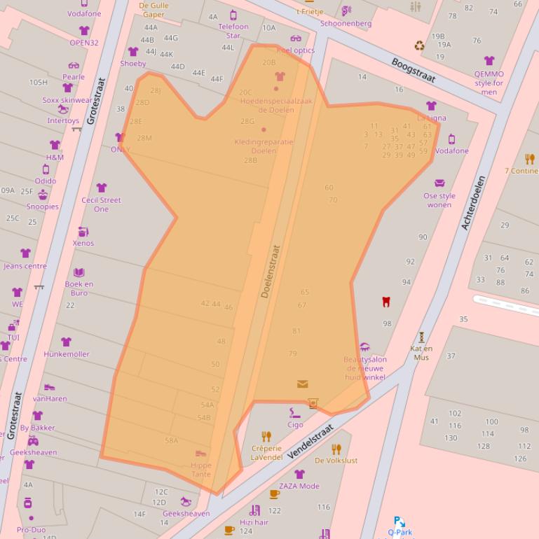 Kaart van postcodegebied 6711AR.