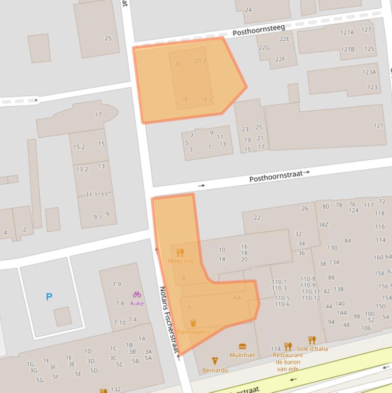 Kaart van postcodegebied 6711BC.