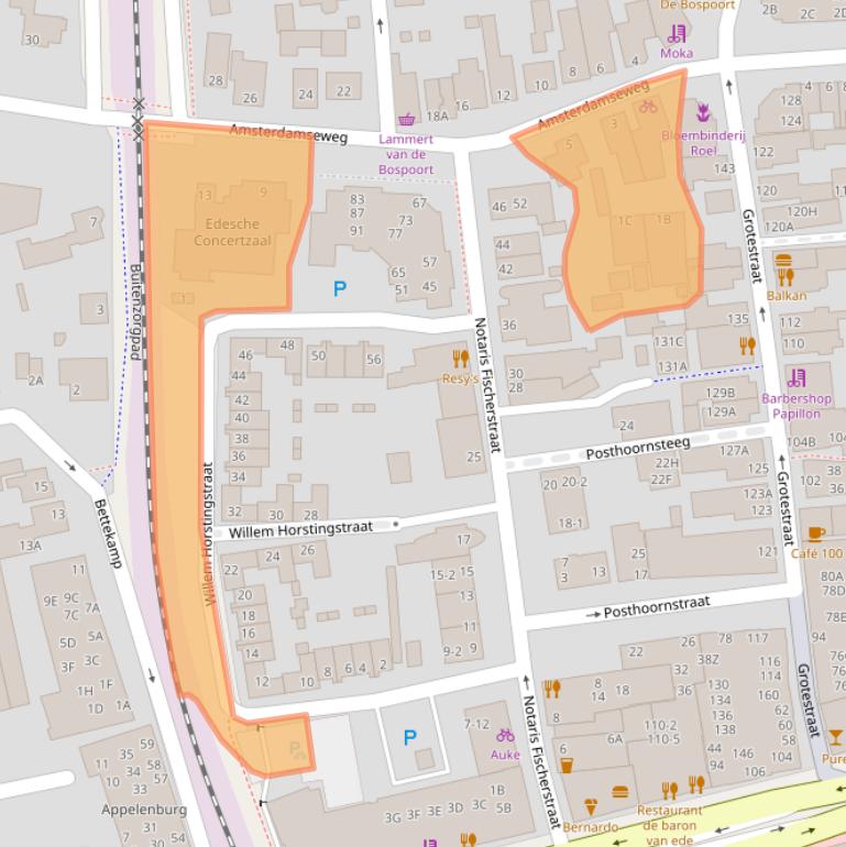 Kaart van postcodegebied 6711BE.