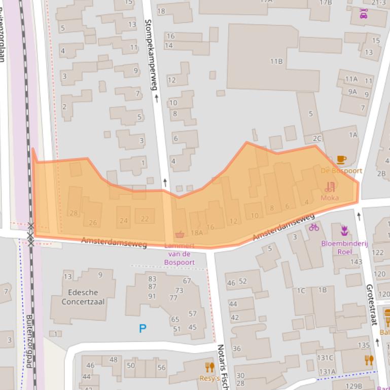 Kaart van postcodegebied 6711BG.