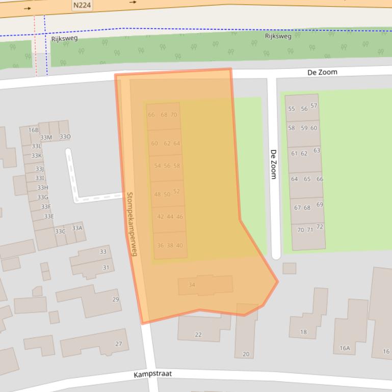 Kaart van postcodegebied 6711BL.