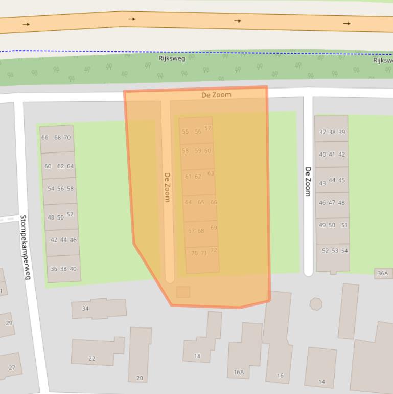 Kaart van postcodegebied 6711BR.