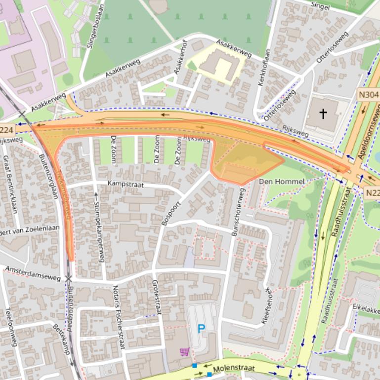 Kaart van postcodegebied 6711CK.