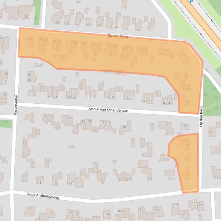 Kaart van postcodegebied 6711CV.