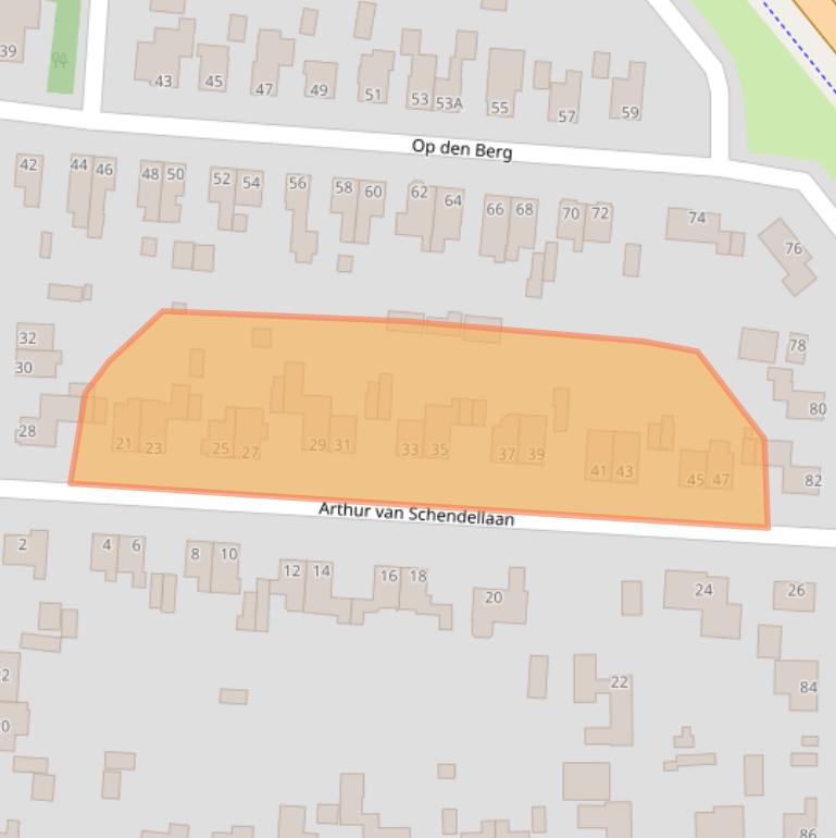 Kaart van postcodegebied 6711DB.