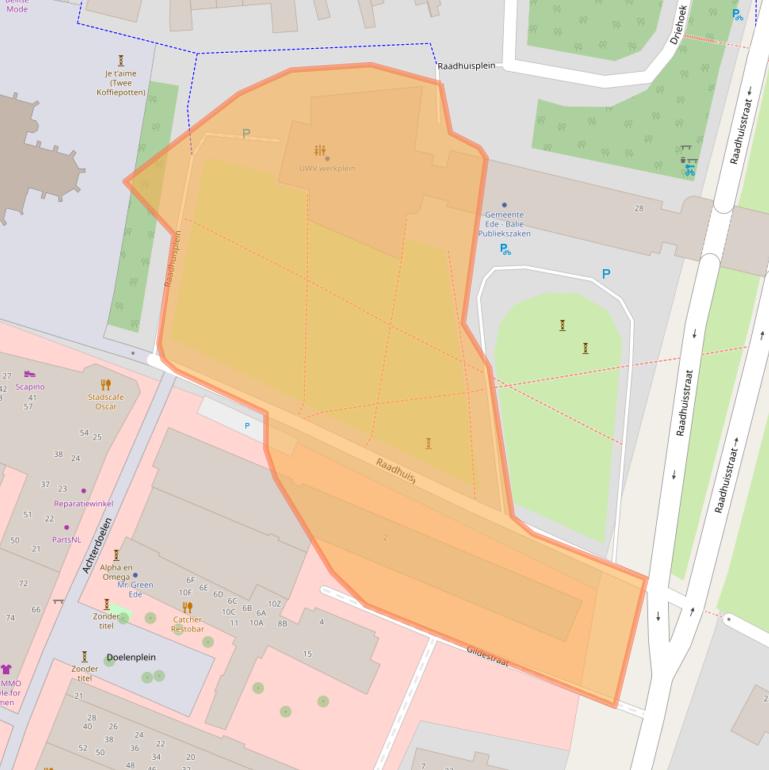 Kaart van postcodegebied 6711DE.